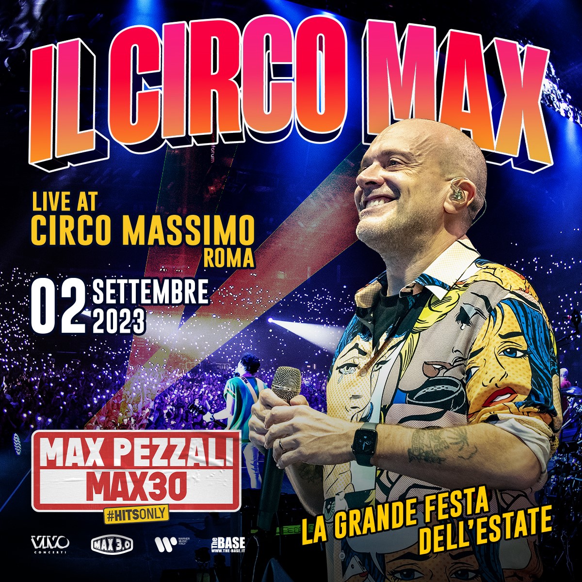 Max Pezzali, al Circo Massimo di Roma l'unica data estiva 2023