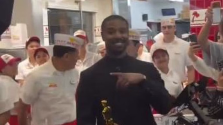 michael b jordan fast food oscar